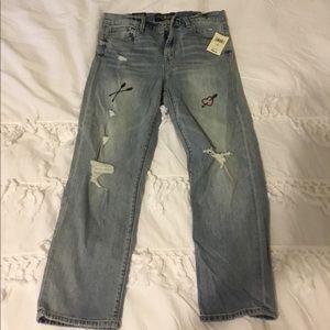 Lucky brand Bridgette crop jeans trouble maker